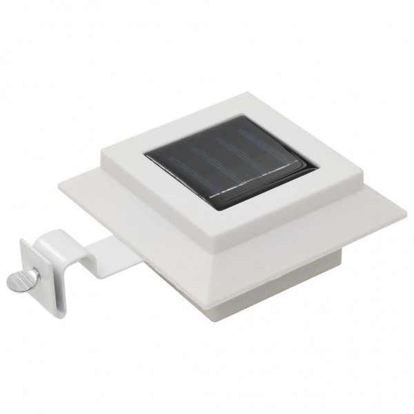 Candeeiro de exterior solar LED 6 pcs branco quadrado 12 cm M 3