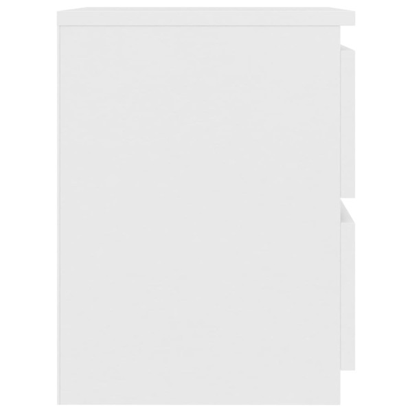 Mesita de noche madera contrachapada blanco 30x30x40 cm M 3