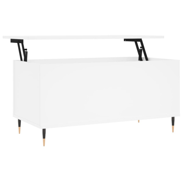 Mesa de centro madera contrachapada blanco 90x44.5x45 cm M 2