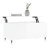 Mesa centro 90x44.5x45 cm derivados de madeira branco brilhante 3