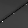 Guarda-sol exterior com luzes LED e poste aço 300 cm antracite 3