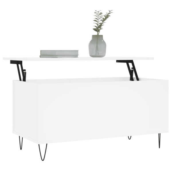 Mesa de centro madera contrachapada blanco 90x44.5x45 cm M 3