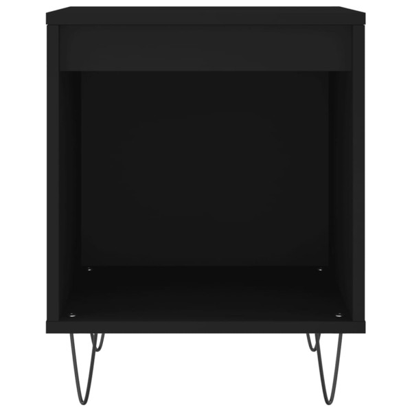 Mesitas de noche 2 uds madera de ingeniería negro 40x35x50 cm M 5