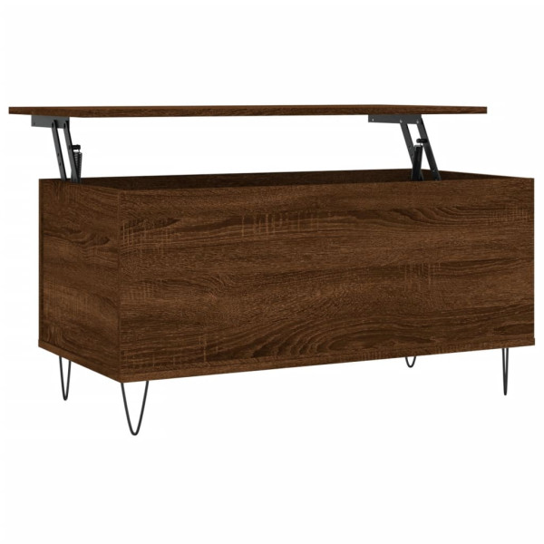 Mesa centro 90x44.5x45 cm derivados madeira carvalho castanho M 2