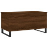 Mesa de centro madera contrachapada roble marrón 90x44.5x45 cm 5