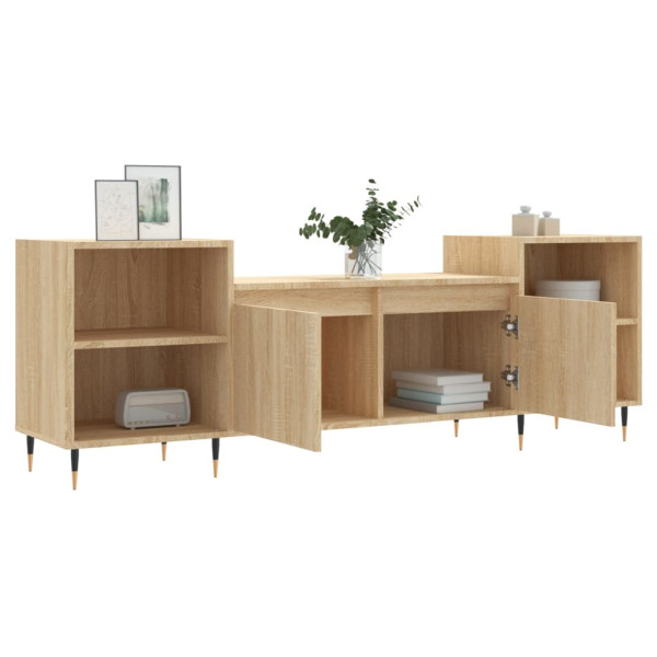 Mueble para TV madera contrachapada roble Sonoma 160x35x55 cm M 4