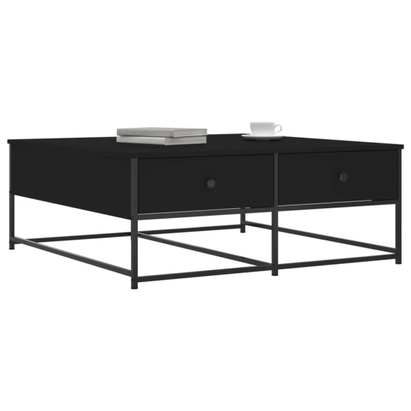 Mesa de centro madera de ingeniería negro 100x99x40 cm M 3