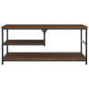 Mesa de centro madera de ingeniería roble marrón 90x49x40 cm 4
