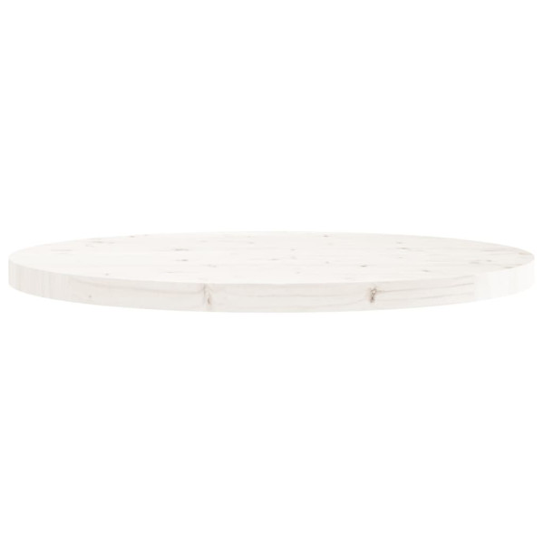 Tablero de mesa redondo madera maciza de pino blanco Ø70x3 cm M 4