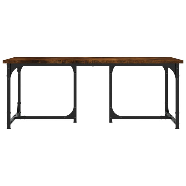 Mesa de centro madera contrachapada roble ahumado 90x50x35 cm M 4