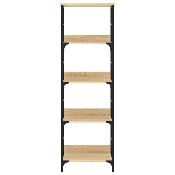 Estantería de madera de ingeniería roble Sonoma 50x33x153 cm M 4