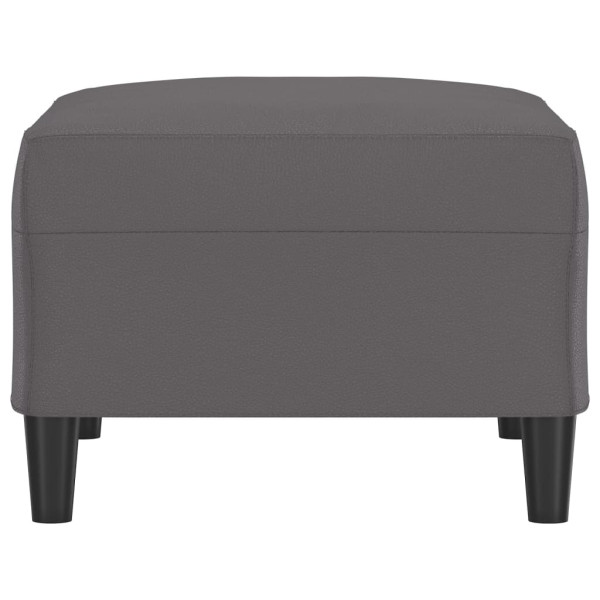 Reposapiés de cuero sintético gris 70x55x41 cm M 4