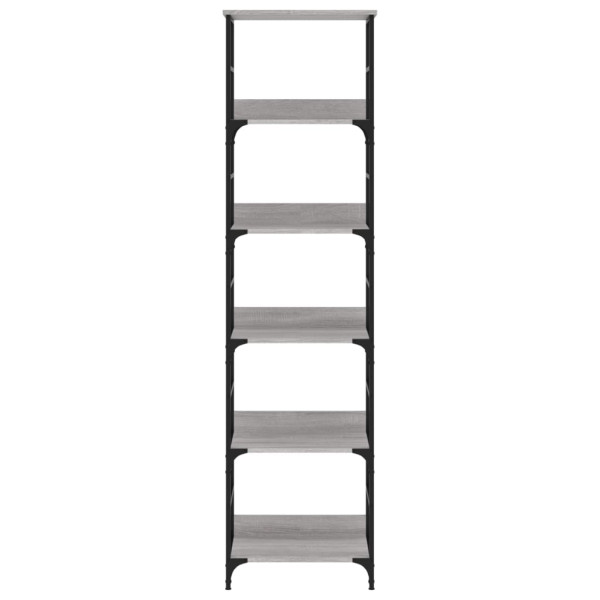 Estantería de madera de ingeniería gris Sonoma 50x33x188.5 cm M 4