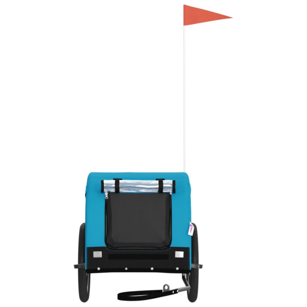 Reboque de bicicleta p/ animais tecido oxford/ferro azul/preto M 3
