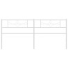 Cabeceira de cama 200 cm metal branco 3