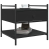 Mesa de centro madera de ingeniería negro 50x50x50 cm 3