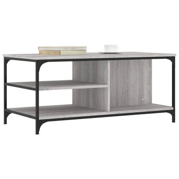 Mesa de centro madera contrachapada gris Sonoma 100x50x45 cm M 3
