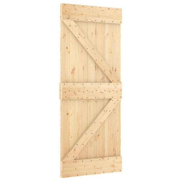 Puerta corredera con herrajes madera maciza de pino 85x210 cm M 3
