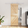 Puerta corredera con herrajes madera maciza de pino 70x210 cm 1