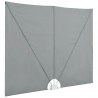 Toldo lateral dobrável para terraço 400x200 cm cinzento 4