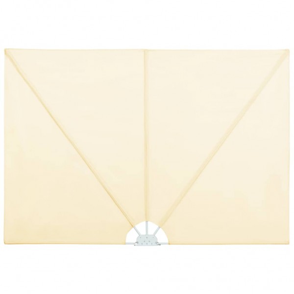 Toldo lateral plegable terraza color crema 400x200 cm D