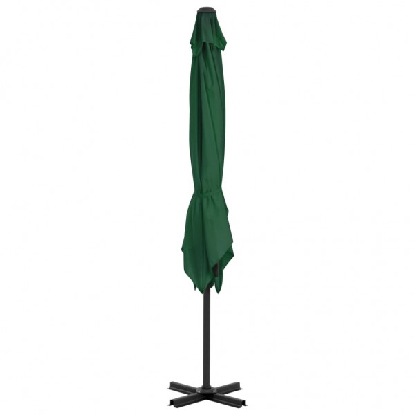 Guarda-sol cantilever com poste alumínio 250x250 cm verde M 4