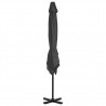 Guarda-sol cantilever com poste alumínio 250x250 cm antracite 4