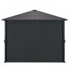 Gazebo com cortinas Alumínio 3x3 m preto 5