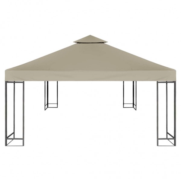 Cobertura gazebo c/ 2 camadas 310 g/m² 3x3 m cinza-acastanhado M 2