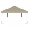 Cobertura gazebo c/ 2 camadas 310 g/m² 3x3 m cinza-acastanhado 2