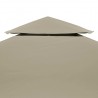 Toldo de cenador 2 niveles 310 g/m² 3x3 m gris topo 4