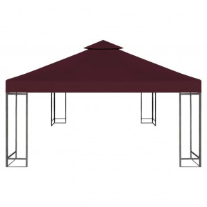 Toldo de cenador 2 niveles 310 g/m² 3x3 m burdeos H