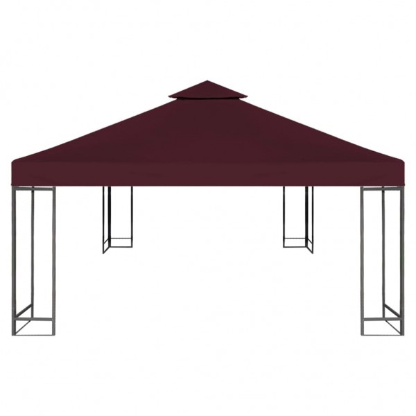 Toldo de cenador 2 niveles 310 g/m² 3x3 m burdeos M 2
