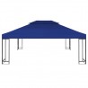 Toldo de cenador 2 niveles 310 g/m² 4x3 m azul 2