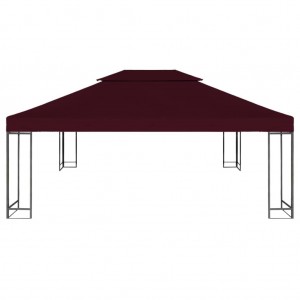 Cobertura gazebo c/ 2 camadas 310 g/m² 4x3 m bordô H