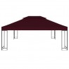 Cobertura gazebo c/ 2 camadas 310 g/m² 4x3 m bordô 2