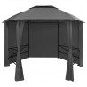 Tenda de jardim com cortinas hexagonal 360x265 cm 1