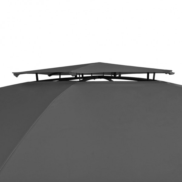 Tenda de jardim com cortinas hexagonal 360x265 cm M 5