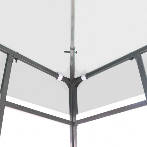 Toldo de cenador 310 g/m² 3x3 m blanco crema M 4