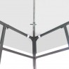 Cobertura de gazebo 310 g/m² 3x3 m branco nata 4