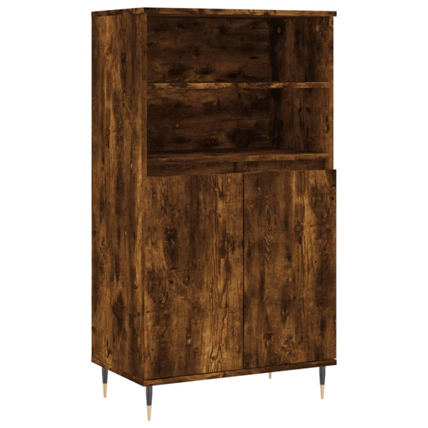 Aparador alto madera contrachapada roble ahumado 60x36x110 cm M 2