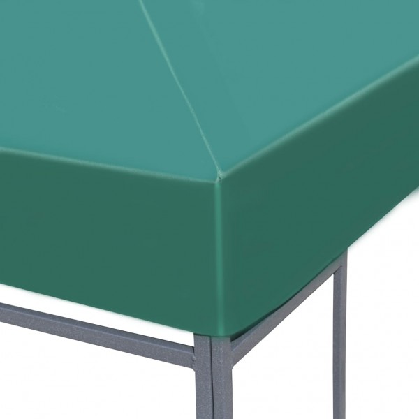 Cobertura de gazebo 310 g/m² 3x3 m verde M 5