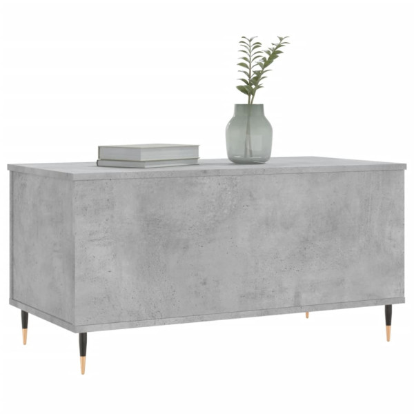 Mesa de centro madera contrachapada gris hormigón 90x44.5x45 cm M 4