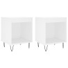 Mesas de cabeceira 2pcs 40x35x50 cm derivados de madeira branco 2