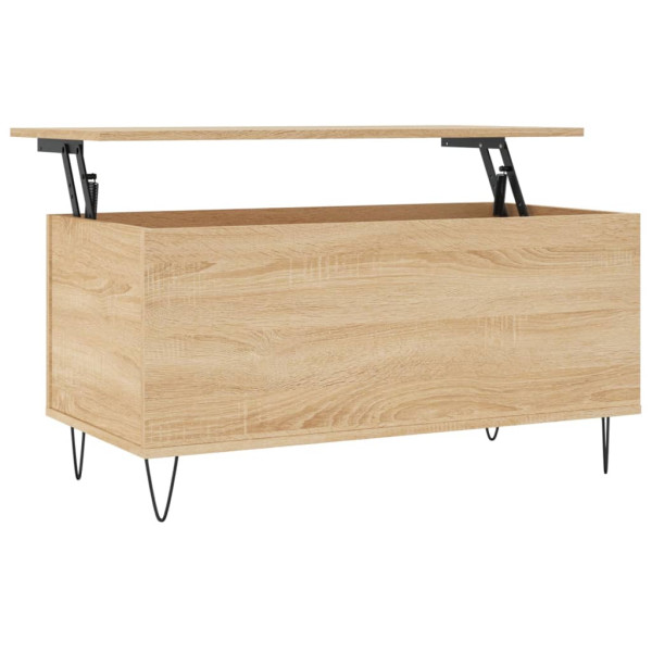 Mesa de centro madera contrachapada roble Sonoma 90x44.5x45 cm M 2
