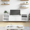 Mueble para TV madera contrachapada blanco 160x35x55 cm 1