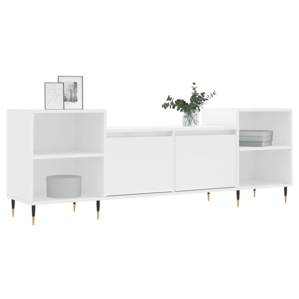 Mueble para TV madera contrachapada blanco 160x35x55 cm M 3