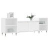 Mueble para TV madera contrachapada blanco 160x35x55 cm 3