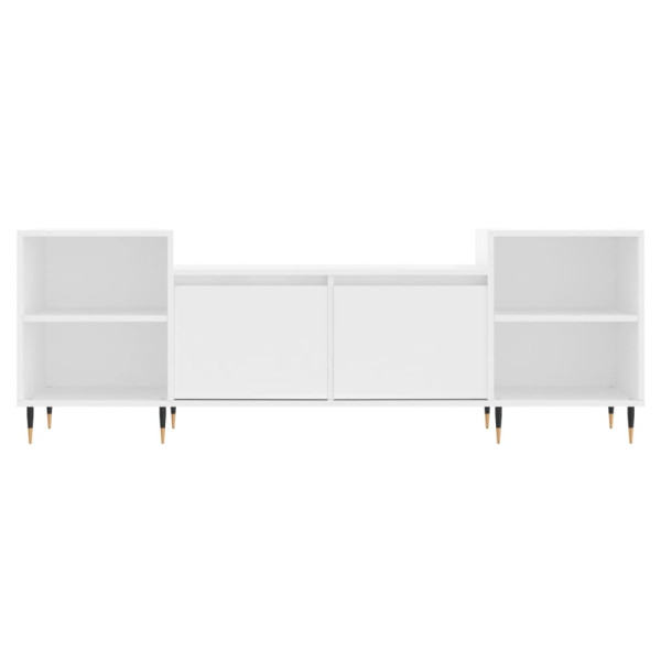Mueble para TV madera contrachapada blanco 160x35x55 cm M 5