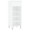 Mueble zapatero madera contrachapada blanco brillo 40x36x105 cm 2